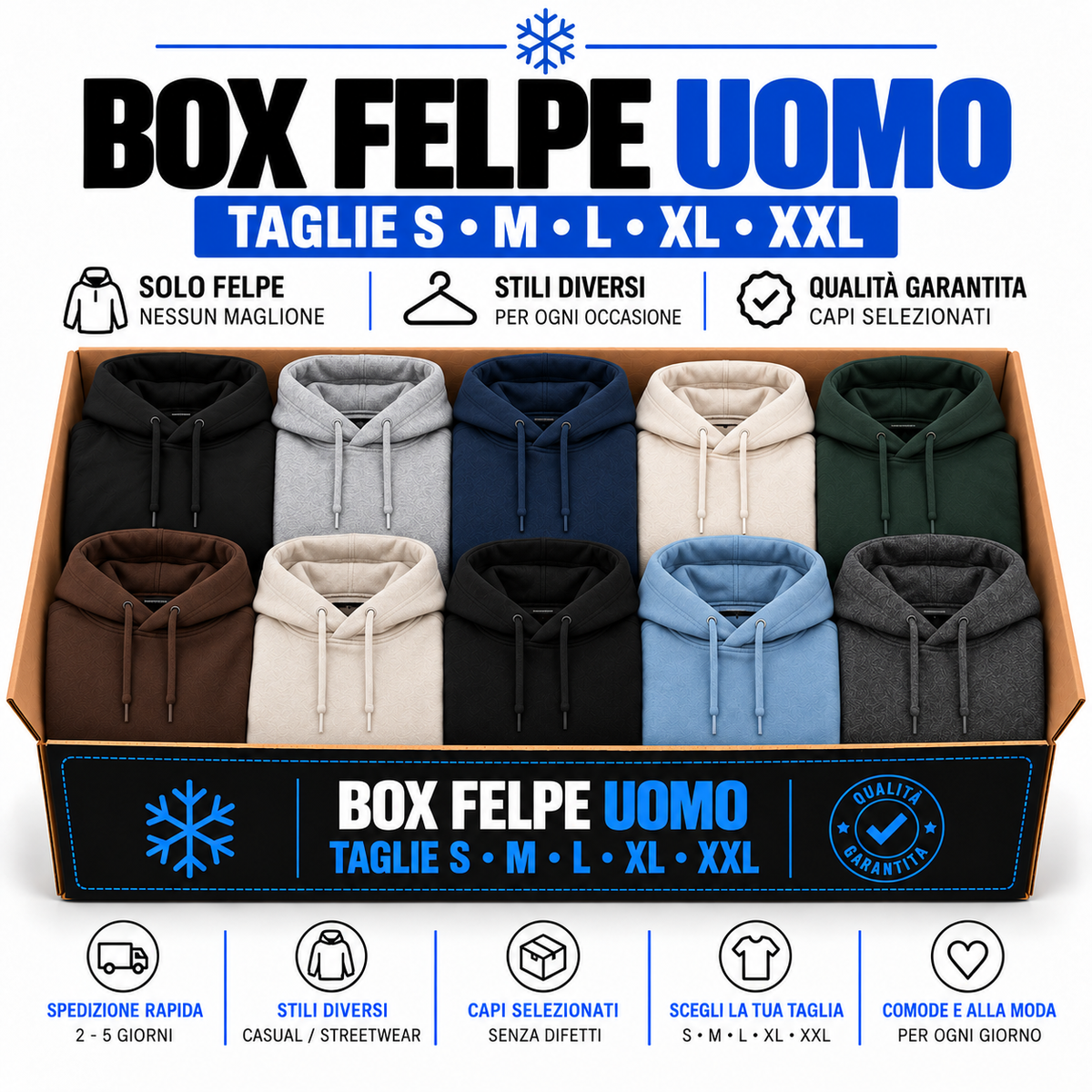 BOX FELPE UOMO – GRADO A