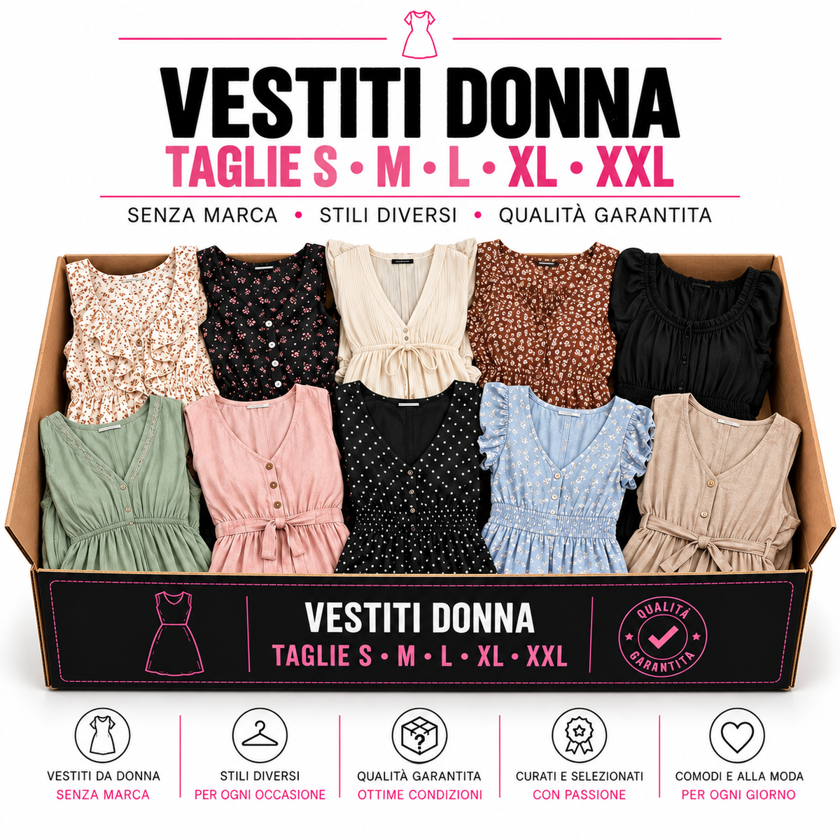 VESTITI DONNA (S - M - L - XL - XXL - XXXL) – Grado A