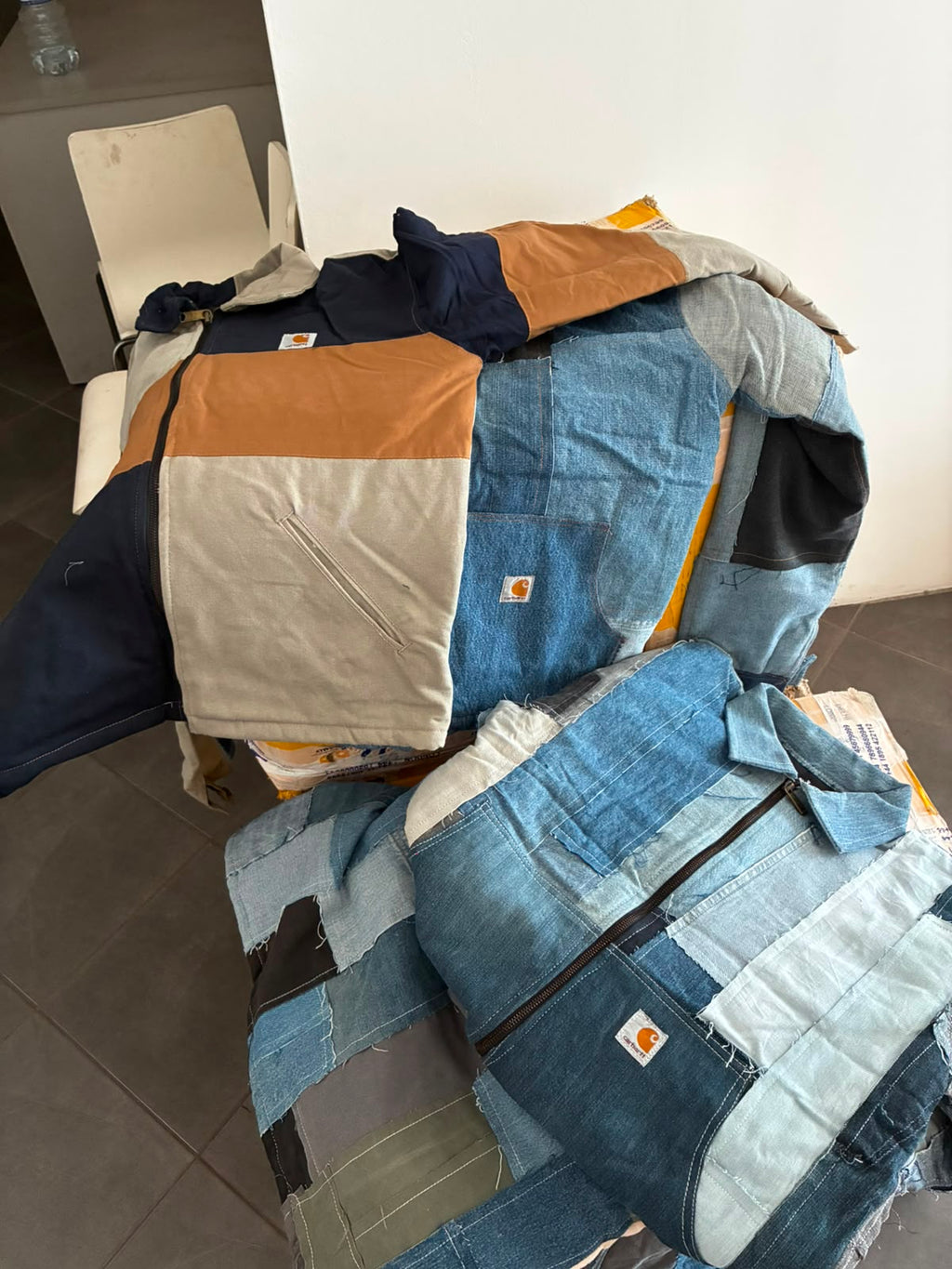 Handmade Upcycled Denim Jacket – Crafted from Original Carhartt® Denim