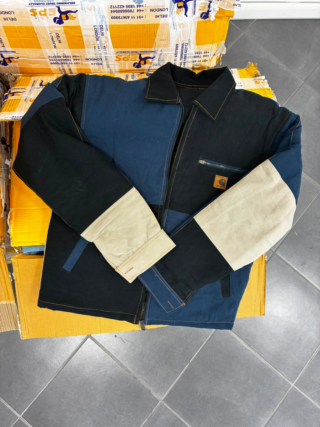Handmade Upcycled Denim Jacket – Crafted from Original Carhartt® Denim
