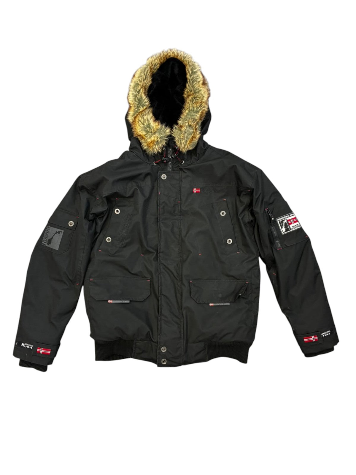 Geographical Norway Outdoor – Giubbotto Nero con Cappuccio – Taglia M #2