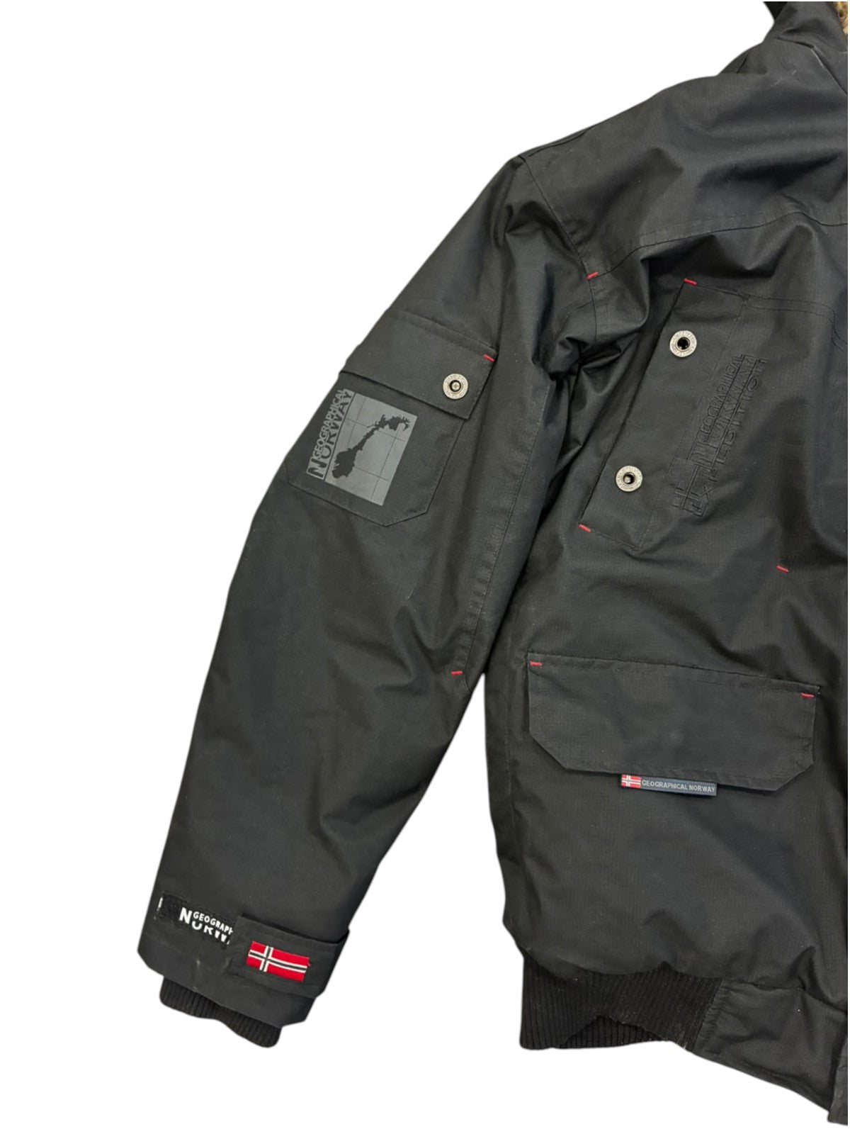 Geographical Norway Outdoor – Giubbotto Nero con Cappuccio – Taglia M #2